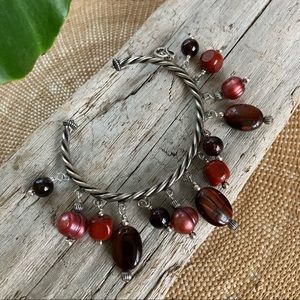 Carolyn Pollack Relios Red Semi Precious & Silver